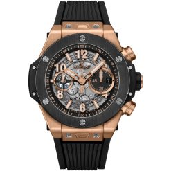 Hublot Big Bang Unico 44mm Rose Gold Black Skeleton Chronograph HUB1280 421.OM.1180.RX