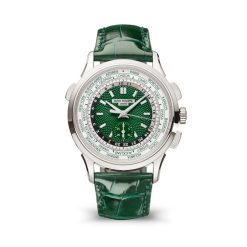 Patek Philippe 5930P-001 Complications Green Dial Green Alligator Leather Strap