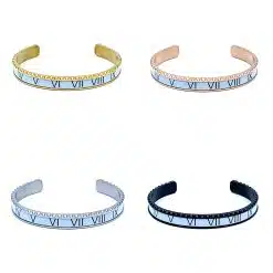Alternative view of Speedometer Style Bracelet 1pcs Stainless Steel Watch Bangle, White