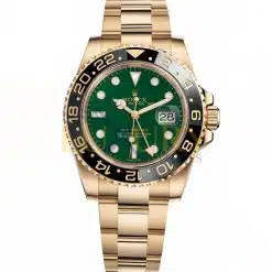 Rolex GMT-Master II 116718LN 18k Yellow Gold Green Dial