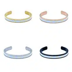 Alternative view of Speedometer Style Bracelet 1pcs Stainless Steel Watch Bangle, White-Gold