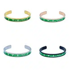 Alternative view of Speedometer Style Bracelet 1pcs Stainless Steel Watch Bangle, Green with Digits