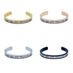 Alternative view of Speedometer Style Bracelet 1pcs Stainless Steel Watch Bangle, Brown with Digits