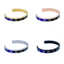 Alternative view of Speedometer Style Bracelet 1pcs Stainless Steel Watch Bangle, Black-Blue