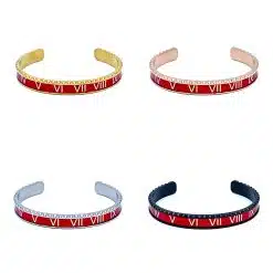 Alternative view of Speedometer Style Bracelet 1pcs Stainless Steel Watch Bangle, Red