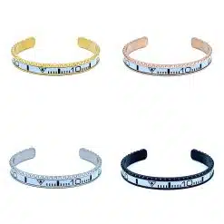 Alternative view of Speedometer Style Bracelet 1pcs Stainless Steel Watch Bangle, White with Digits