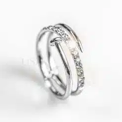 Alternative view of Nail Design Diamond 18K White Gold Women's 3.07 TCW Ring