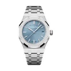Audemars Piguet 15550ST.OO.1356ST.08 Royal Oak Light Blue with “Grande Tapisserie” Pattern 37mm Dial Stainless Steel Bracelet Watch