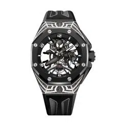Audemars Piguet 26632CN.OO.D100CA.01 Royal Oak Concept Skeleton 42mm Dial Black Rubber Strap Watch