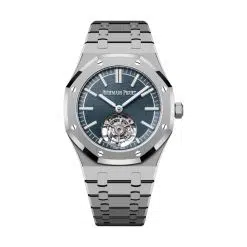 Audemars Piguet 26730TI.OO.1320TI.02 Royal Oak Sandblasted Blue 41mm Dial Titanium Bracelet Watch