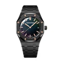 Audemars Piguet 77350CE.OO.1266CE.02.A Royal Oak Rainbow-Coloured Sapphire 34mm Dial Black Ceramic Bracelet Watch