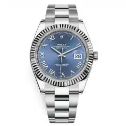 Rolex Datejust 126334-0025 Blue Roman Oyster 41mm Stainless Steel Mens Watch