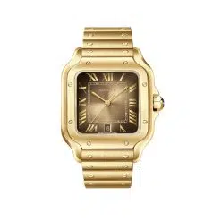 Cartier WGSA0095 Santos de Cartier Yellow Gold Sunray Dial Watch