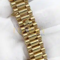 Alternative view of Rolex 218398BR Day-date II Yellow Gold President Diamond Bezel