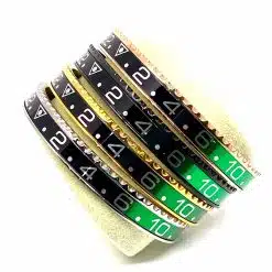 Speedometer Style Bracelet 1pcs Stainless Steel Watch Bangle, Black-Green