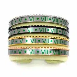 Speedometer Style Bracelet 1pcs Stainless Steel Watch Bangle, Silver