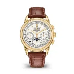 Patek Philippe 5270J-001 GRAND Complications Silvery Opaline Dial Chocolate Brown Alligator Strap