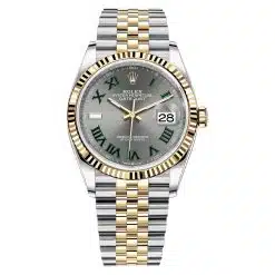 Rolex Datejust 126233-0035 Wimbledon Roman Dial 36mm Two-Tone Jubilee Bracelet Watch