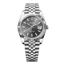 Rolex Datejust 126334-0014 Dark Rhodium Index Jubilee 41mm Stainless Steel Mens Watch