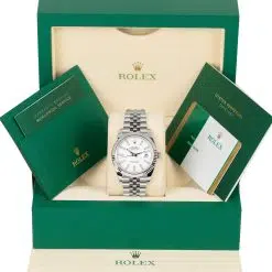 Alternative view of Rolex Datejust 126334 White Index Jubilee 41mm Stainless Steel Mens Watch