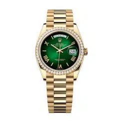 Rolex Day Date 128348RBR-0068 Green ombré Roman Dial