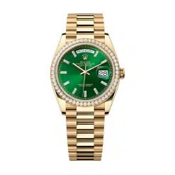 Rolex Day-Date 128348RBR-0078 Bright Green Diamonds Dial