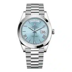 Rolex 228206 Day-Date Ice Blue Roman Dial 40mm Platinum Men's Watch