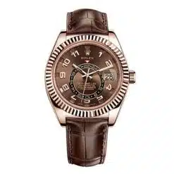 Rolex 326135 Sky-Dweller Brown Dial Brown Strap Watch