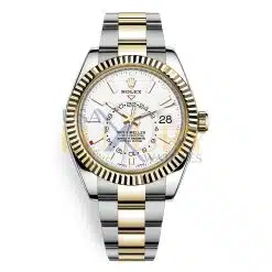 Rolex Sky-Dweller 326933-0009 White Dial 18K Yellow Gold & Stainless Steel 42mm Watch