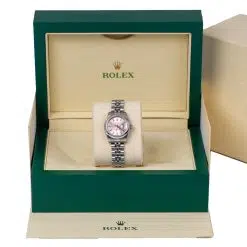 Alternative view of Rolex Lady-Datejust 179160 26mm Stainless Steel Pink Dial Watch