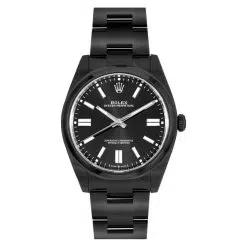 Rolex Oyster Perpetual 114300 Black Dial Black PVD Oyster Bracelet Watch