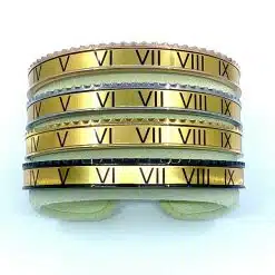 Speedometer Style Bracelet 1pcs Stainless Steel Watch Bangle, Gold