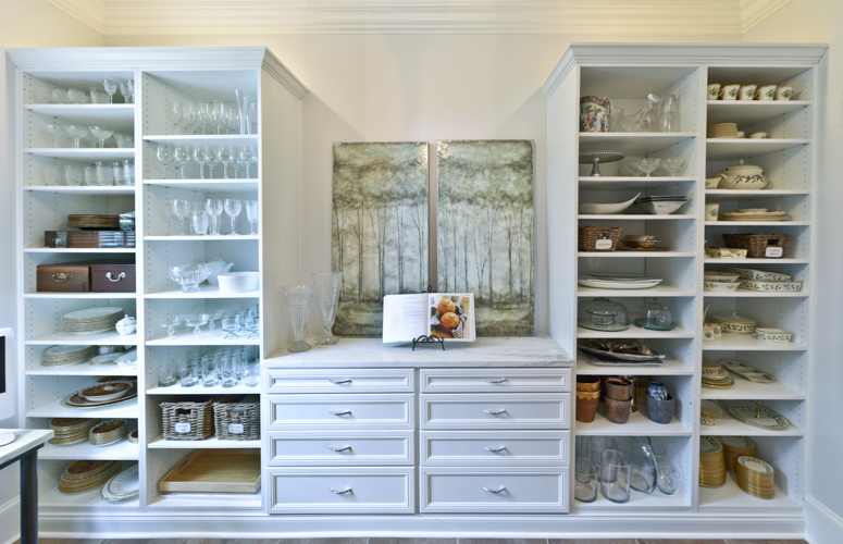 Classica Butler's Pantry with dinnerware and serving dishes.