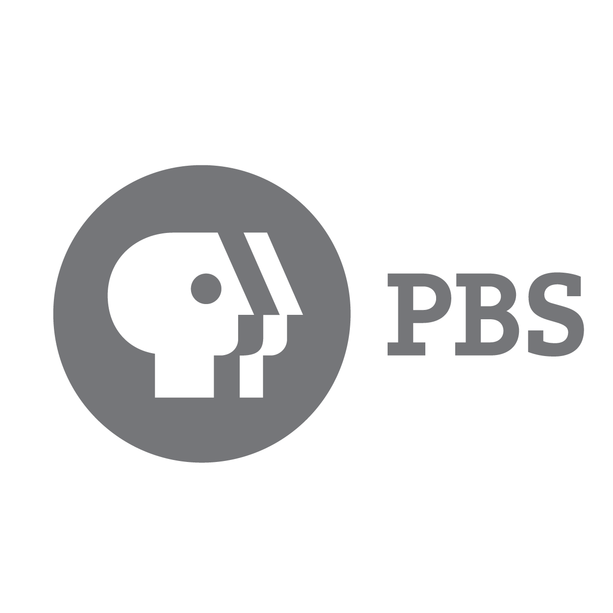 PBS logo logo in grey