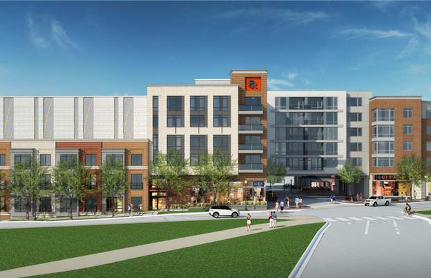 Rendering of apartment complex Founders Row.